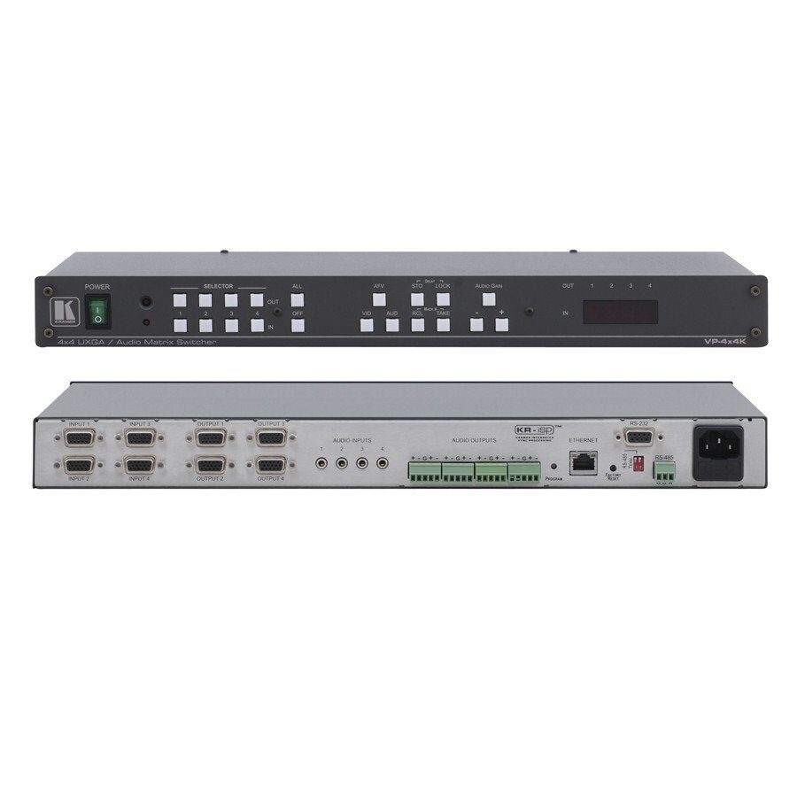 Przełącznik matrycowy sygnałów VGA , UXGA 4x4 oraz symetrycznego audio