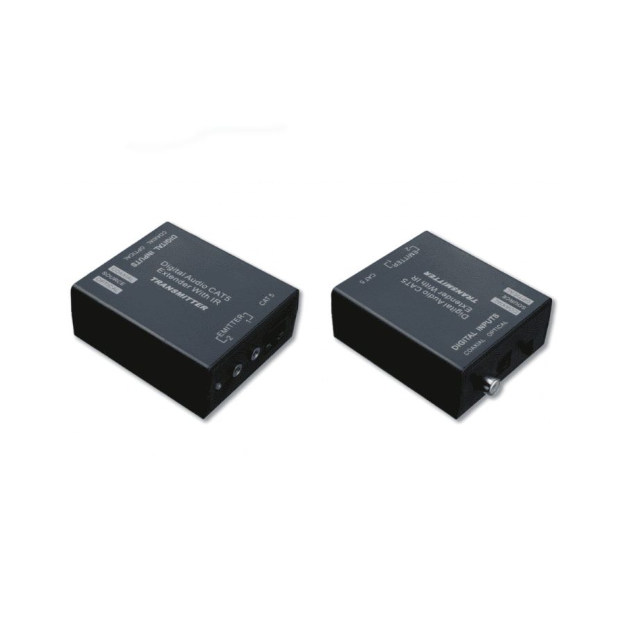 A-1362D Extender Audio SPDIF Toslink IR po kablu CAT5e/6 PoC na 200m - obrazek 4