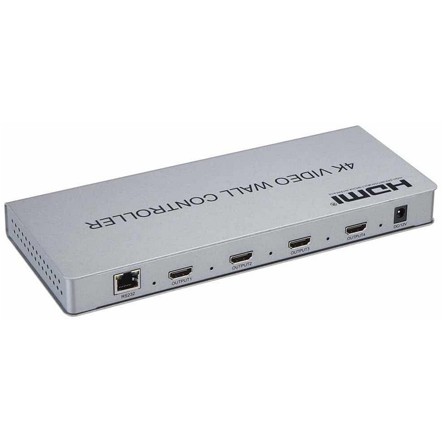 Multiviewer, przełącznik czterech wejść HDMI na jedno wyjście quad HDMI z przełączaniem bezszwowym. Maksymalna obsługiwana rozdzielczość: 1080p 60Hz. Możliwość ustawienia do 4 trybów okien. Obsługiwane audio na wyjściu: PCM2.0.
