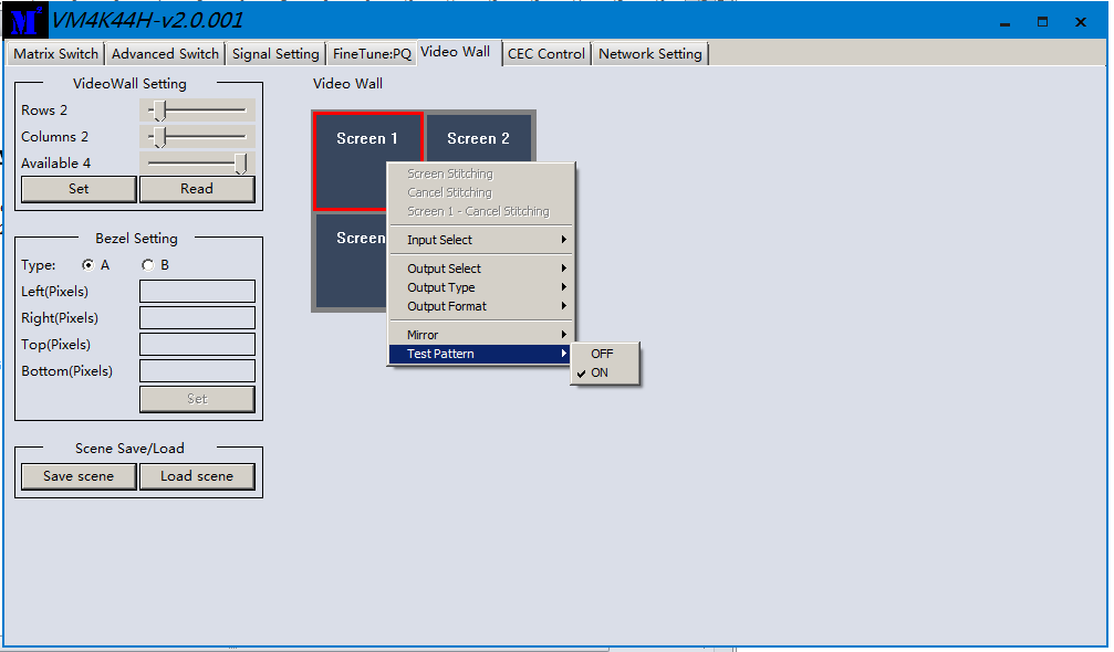 Seamless HDMI 4x4 matrix VideoWall 18Gbps 4K60