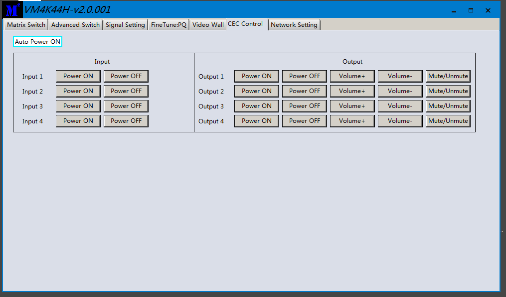 Seamless HDMI 4x4 matrix VideoWall 18Gbps 4K60
