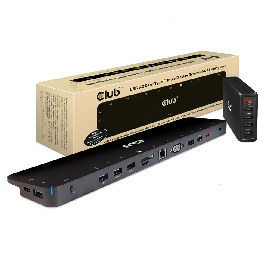 CSV-1564W100 Stacja dokująca USB-C 3.2 Gen1 Thunderbolt 3PD 100W HDMI DP VGA MST
