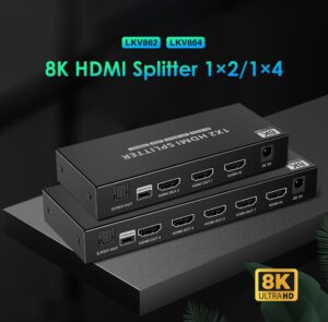 LKV862 8K@60Hz Rozdzielacz HDMI Splitter 1x2