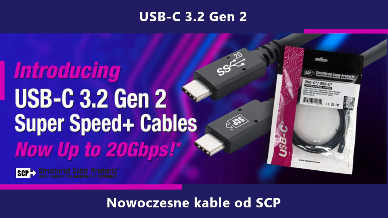 USB-C 3.2 Gen 2 – Nowoczesne kable od SCP