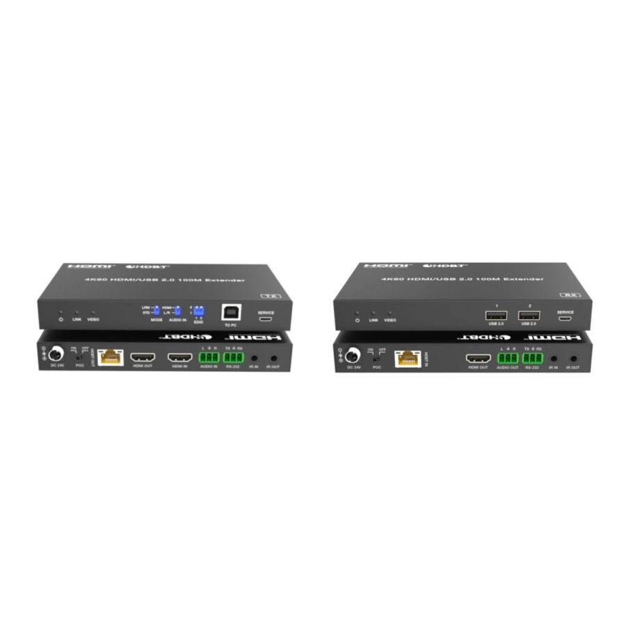 HDP-EHB100CN Extender HDBaseT 2.0 HDMI USB CAT6 do 150m - obrazek 2