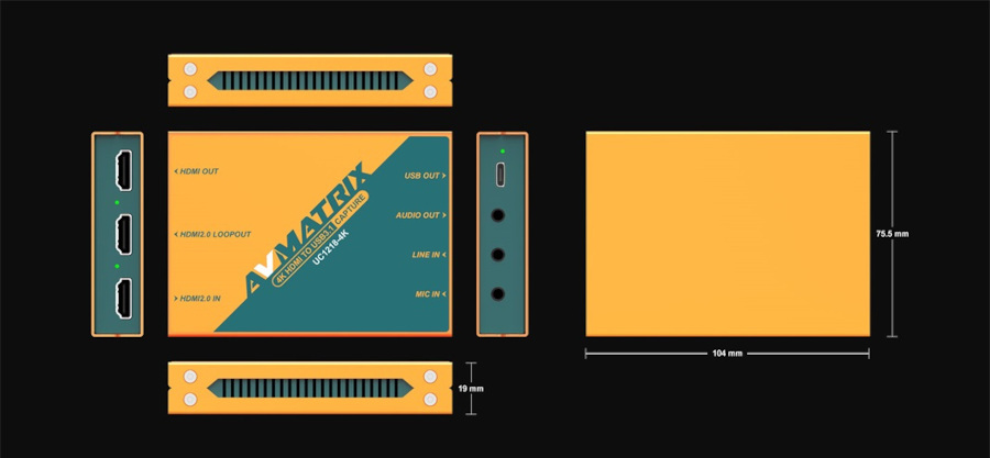 AVMatrix UC1218-4K - dimensions