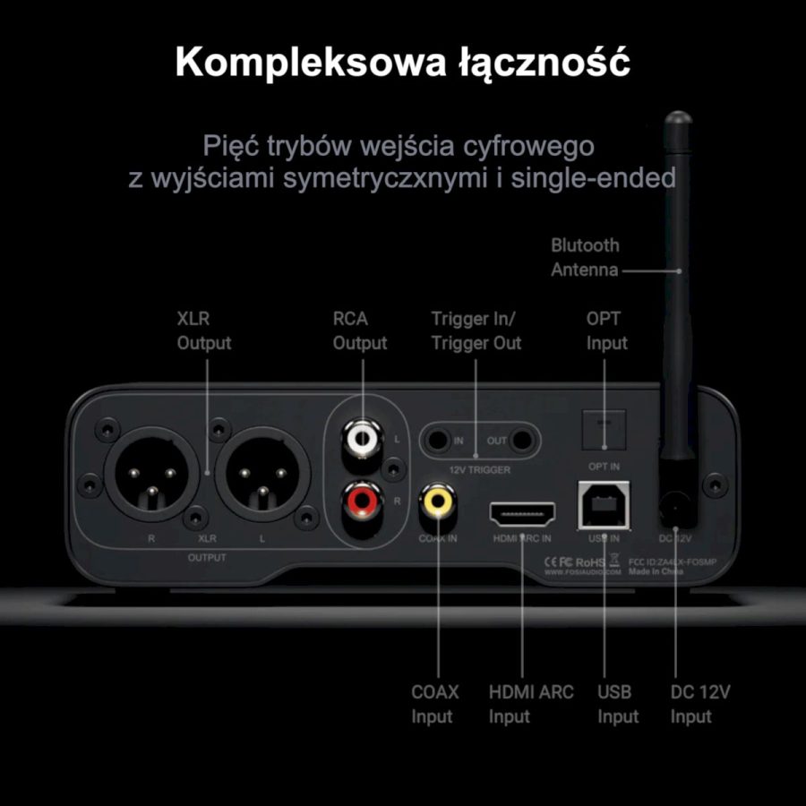 Fosi Audio ZD3 audiofilski symetryczny DAC HIFI - obrazek 4