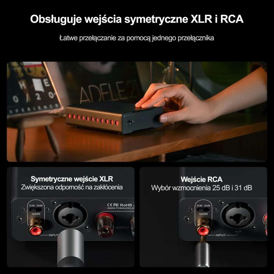 Fosi Audio V3 Mono wzmacniacz mocy 240W 4Ω - obrazek 6