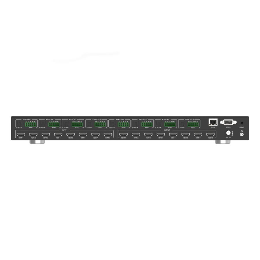 HDP-MXC88A – Profesjonalna matryca HDMI 8×8 skalująca z obsługą 4K/60Hz - obrazek 2