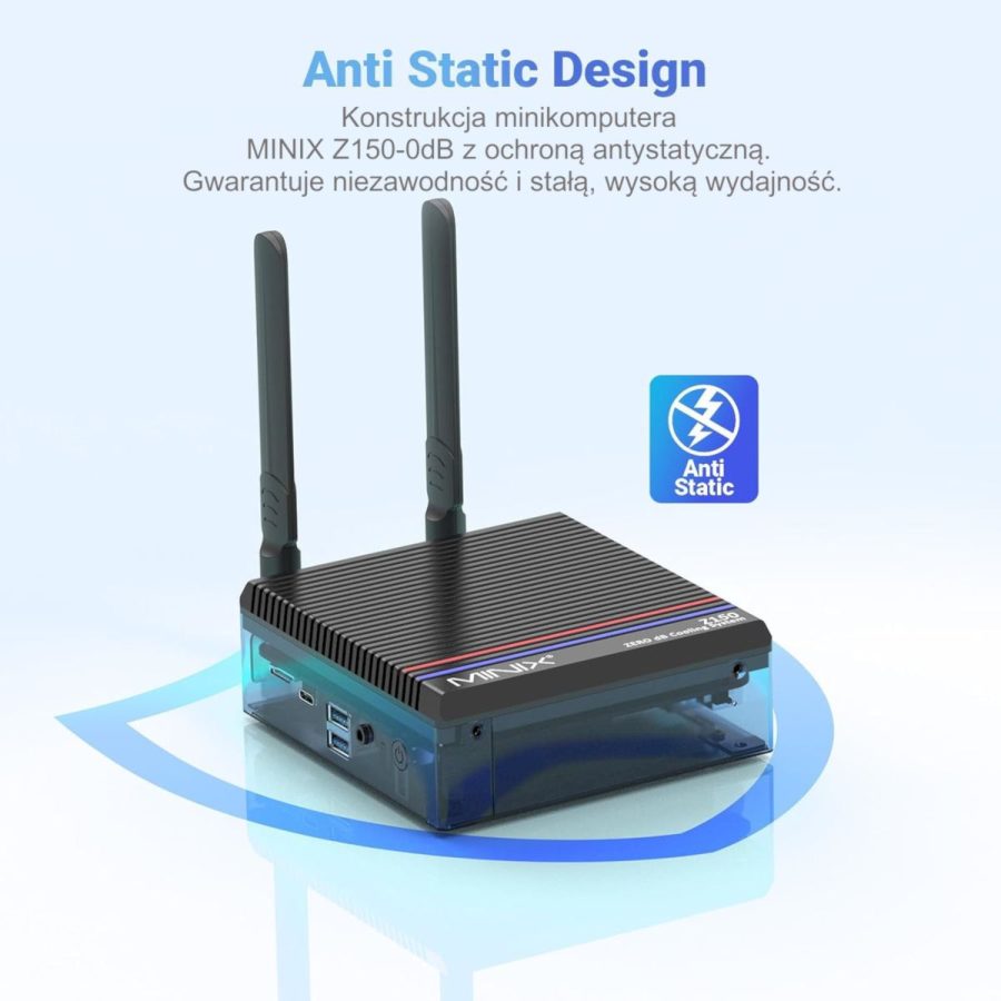Minix Z150-0dB Mini PC Intel N150 2x HDMI 2.0 4K chłodzony pasywnie - obrazek 4