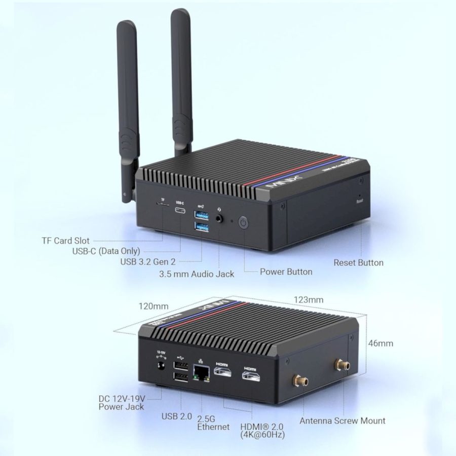 Minix Z150-0dB Mini PC Intel N150 2x HDMI 2.0 4K chłodzony pasywnie - obrazek 3