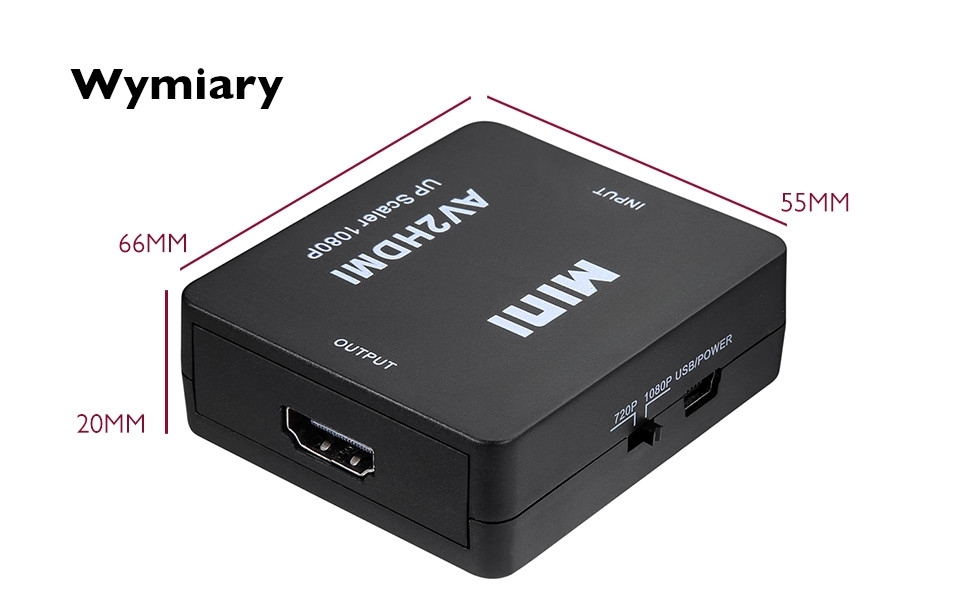 AV2HDMI - dimensions