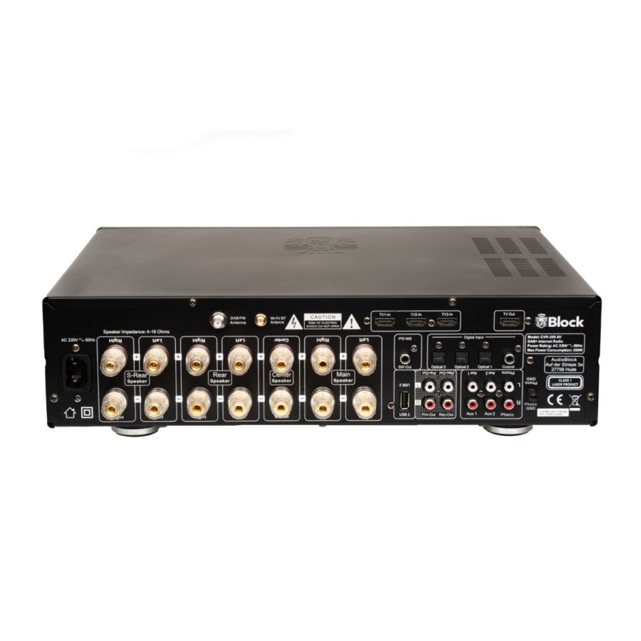 AudioBlock CVR-200 AV Amplituner Radio internetowe Blu-ray 7.1 AV 7 x 100W - obrazek 2