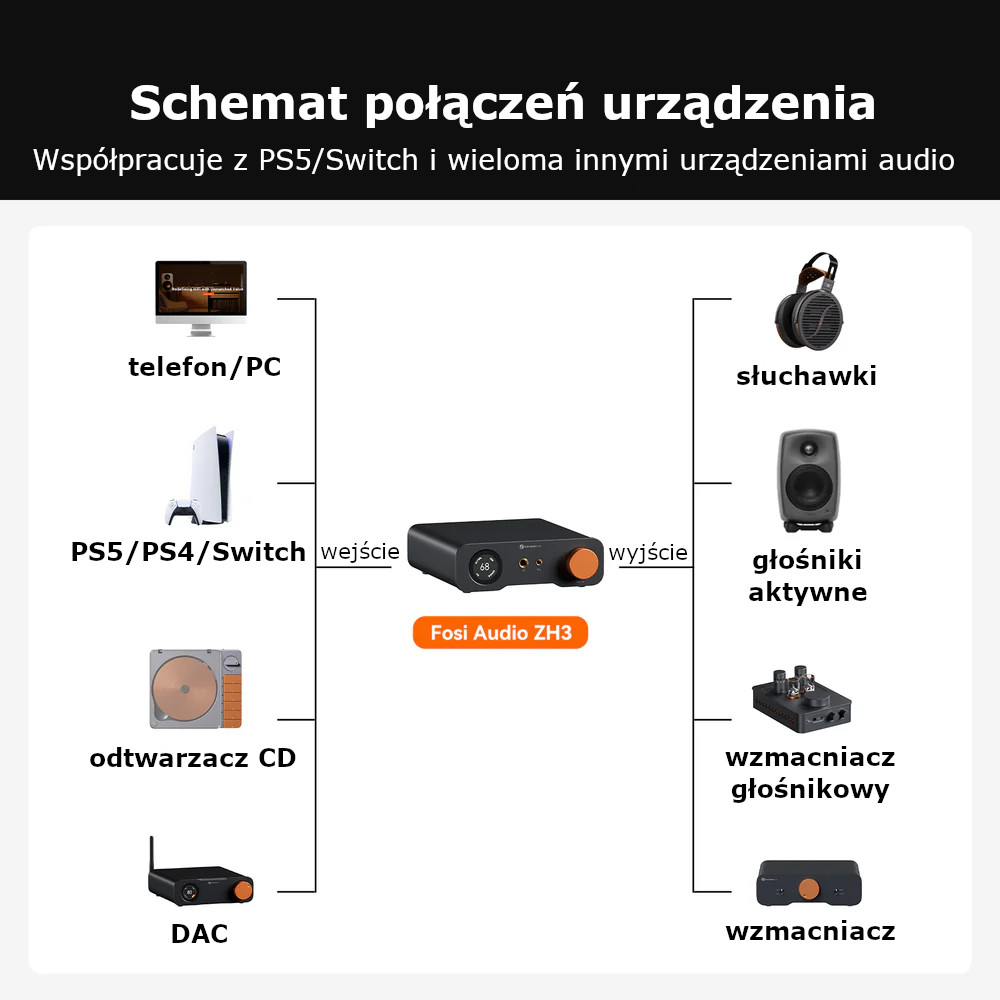 Fosi Audio ZH3 - connections