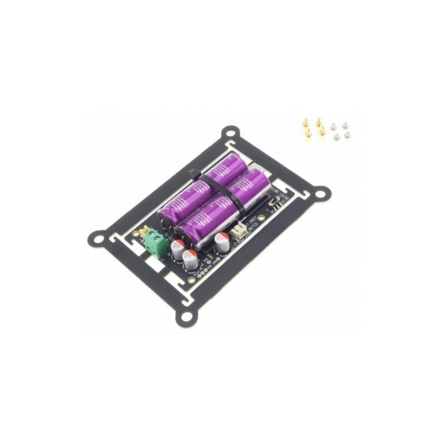 DIY - UcPi2025 ultrakondensatorowy zasilacz 5V dla Raspberry Pi z zabezpieczeniem, 2× ultrakondensatory i przełącznik ON/OFF