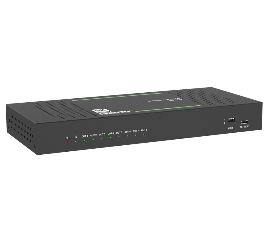 HDC-SPC18 Rozdzielacz HDMI 1×8 8K ze skalowaniem na wyjściach