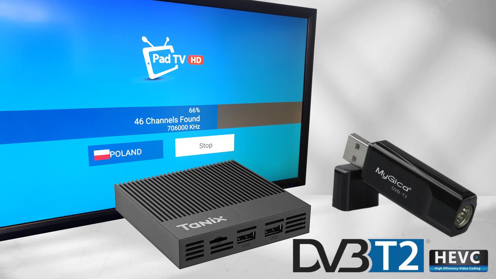 Tanix X4 + T230C + PadTV HD scan