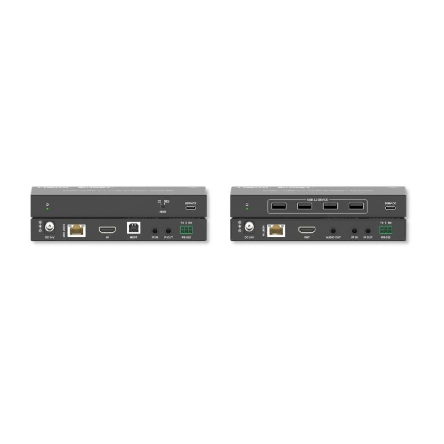 HDC-EHB100HU2 – Extender HDMI HDBaseT 4K60 100m z USB 2.0 (4x USB-A)
