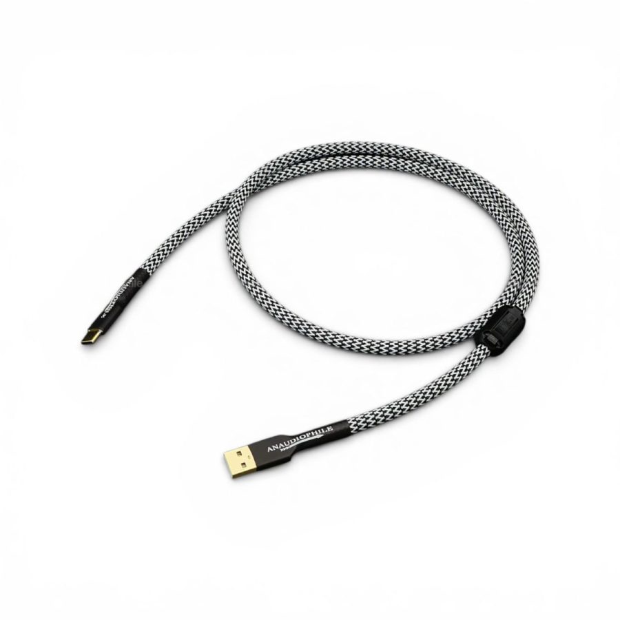 Kabel USB HiFi Anaudiophile A-C | OFC 4N, ekran miedziany 94%, DAC / Karta dźwiękowa (0,5m)
