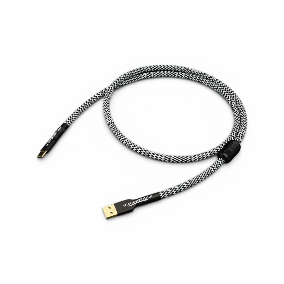 Kabel USB HiFi Anaudiophile A-C | OFC 4N, ekran miedziany 94%, DAC / Karta dźwiękowa (0,5-1m)
