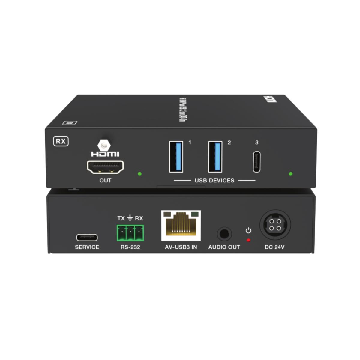 HDP-EUB40 Extender HDMI 5K i USB 3.2 do 40 m po CAT6a (zestaw TX+RX) - obrazek 2