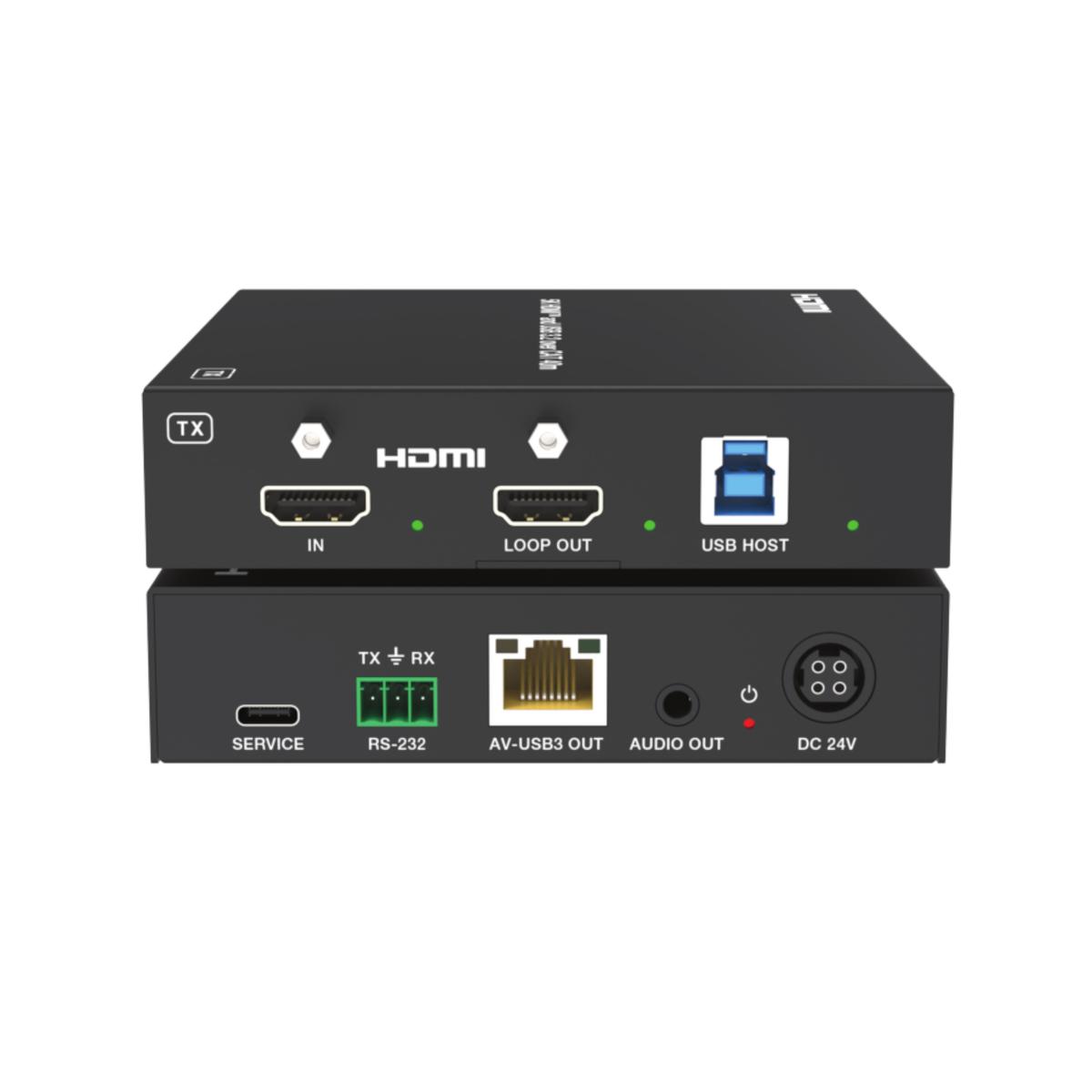 HDP-EUB40 Extender HDMI 5K i USB 3.2 do 40 m po CAT6a (zestaw TX+RX) - obrazek 3