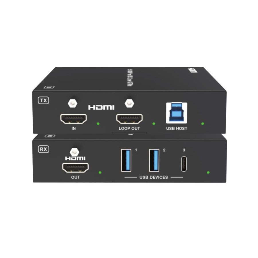 HDP-EUB40 Extender HDMI 5K i USB 3.2 do 40 m po CAT6a (zestaw TX+RX)
