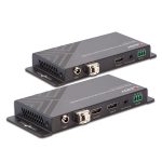 LINDY 38174 – Przedłużacz HDMI 4K60 przez światłowód, 300m/1000m z IR, RS-232 i wyjściem audio