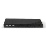 przełącznik KVM, LINDY 32810, KVM switch HDMI, KVM 4 portowy, KVM 4K60, przełącznik KVM HDMI 2.0, KVM USB 2.0, KVM z audio, przełącznik KVM z mikrofonem, hotkey KVM, wielosystemowe stanowisko pracy, KVM 4K HDR, HDCP 2.2 KVM, kompaktowy KVM