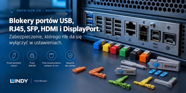 Blokery portów USB, RJ45, SFP, HDMI i DisplayPort. Zabezpieczenie, którego nie da się wyłączyć w ustawieniach